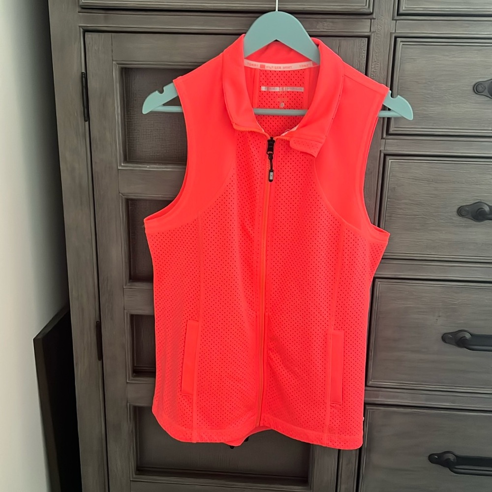 Tommy Hilfiger size large neon pink vest with pockets